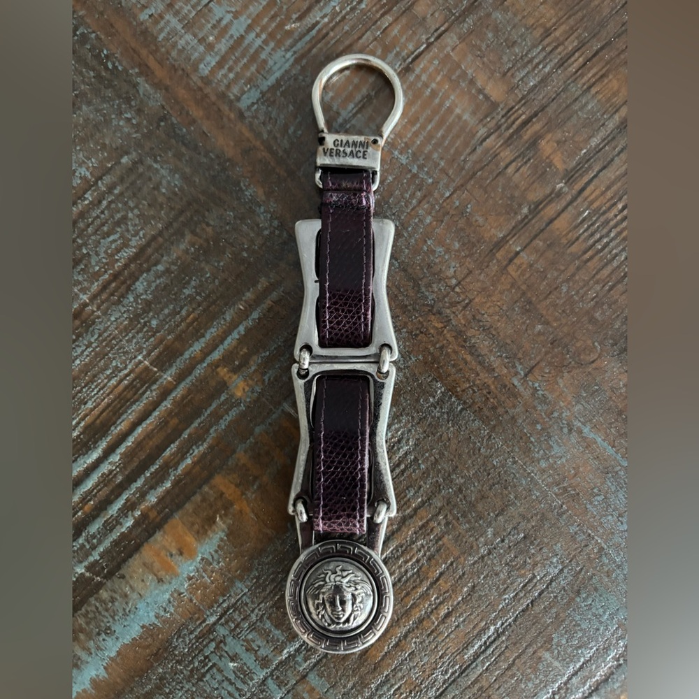 Vintage Versace Keychain leather